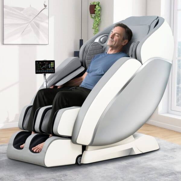 ZMZ 4D Massage Chair Zero Gravity Full Body Compact Massage Chair (Gray)