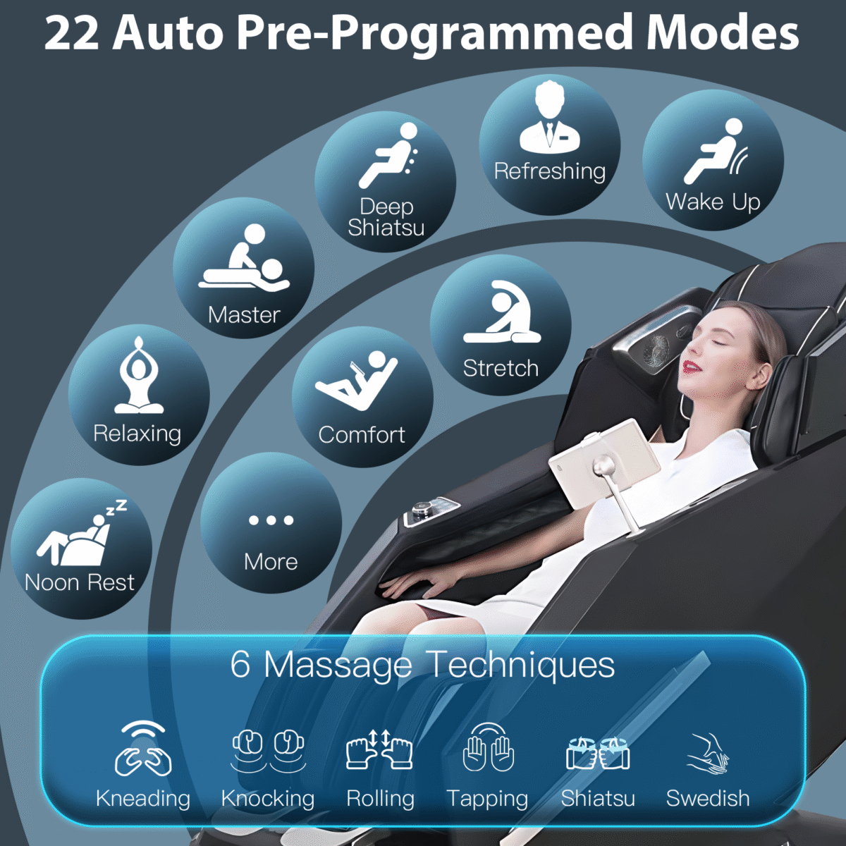 [Flagship] Kollecktiv 301 Luxury 4D+5D Massage Chair Full Body 57" SL Track Yoga Stretching - Image 7