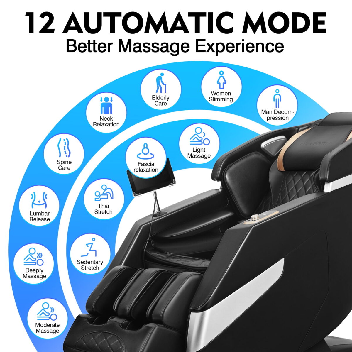 [Affordable] Kollecktiv 205 Zero Gravity 4D Massage Chair Full Body Massager with Heat - Image 5
