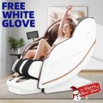 [Flash Deal] Kollecktiv 203 Royal 4D Full Body Massage Chair Zero Gravity White