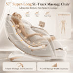 [Luxury] Kollecktiv 203 Royal 4D Full Body Massage Chair Zero Gravity White - Image 3