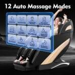4D Massage Chair Zero Gravity Full Body Shiatsu Stretch SL Track, Heating, Voice Control, Upgraded Footrest, Black - Image 4