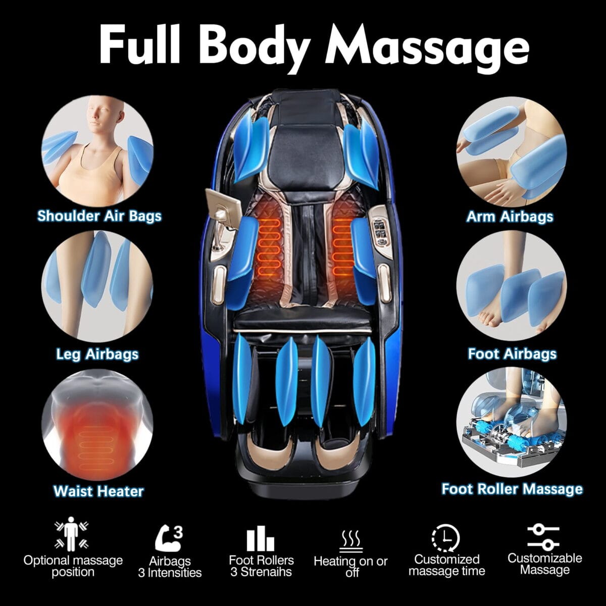 [Clearance] Kollecktiv 204 Heated 4D Massage Chair Full Body Zero Gravity - Image 3