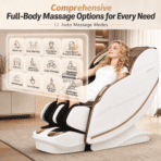 [Luxury] Kollecktiv 203 Royal 4D Full Body Massage Chair Zero Gravity White - Image 9