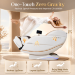 [Luxury] Kollecktiv 203 Royal 4D Full Body Massage Chair Zero Gravity White - Image 2