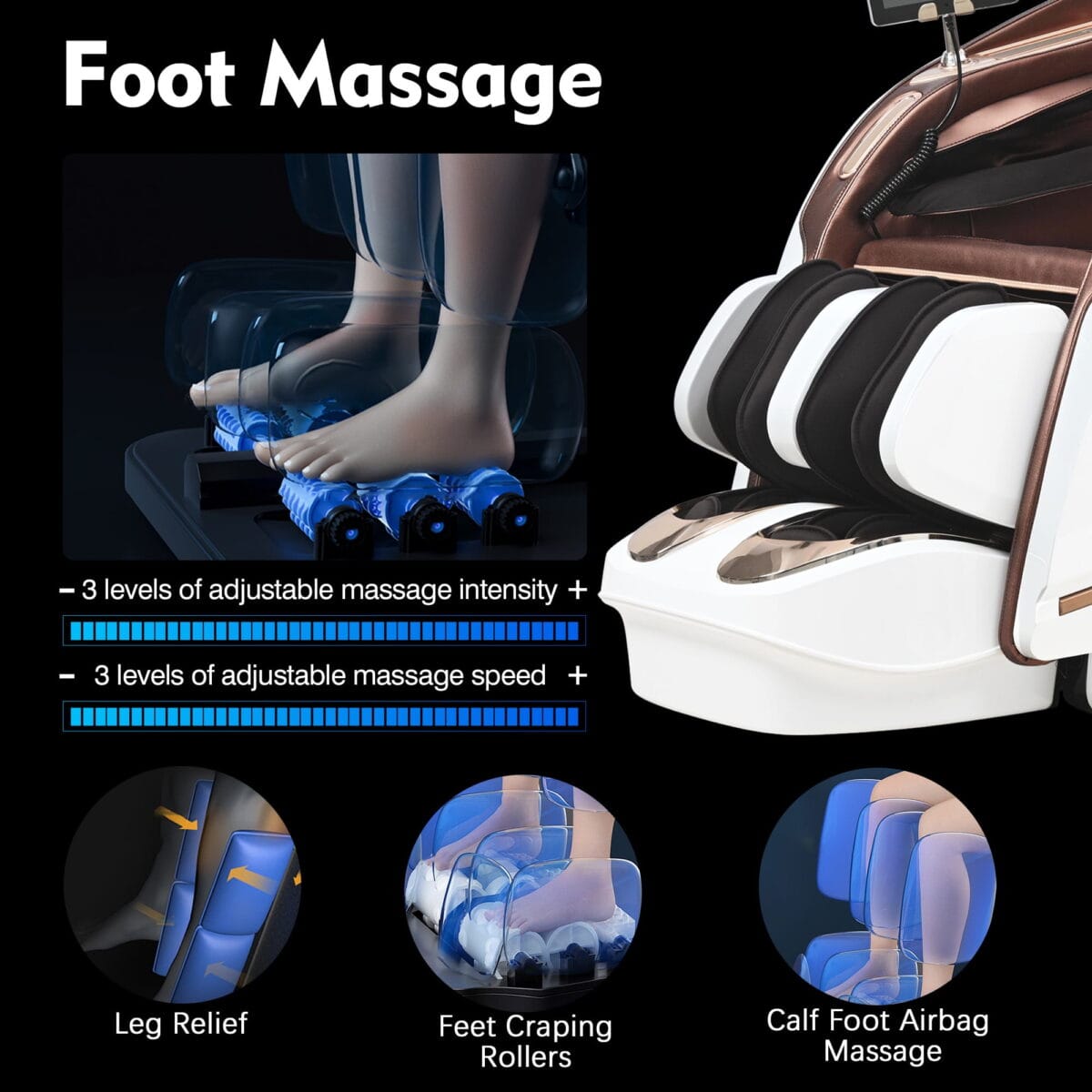 [Flash Deal] Kollecktiv 203 Royal 4D Full Body Massage Chair Zero Gravity White - Image 8