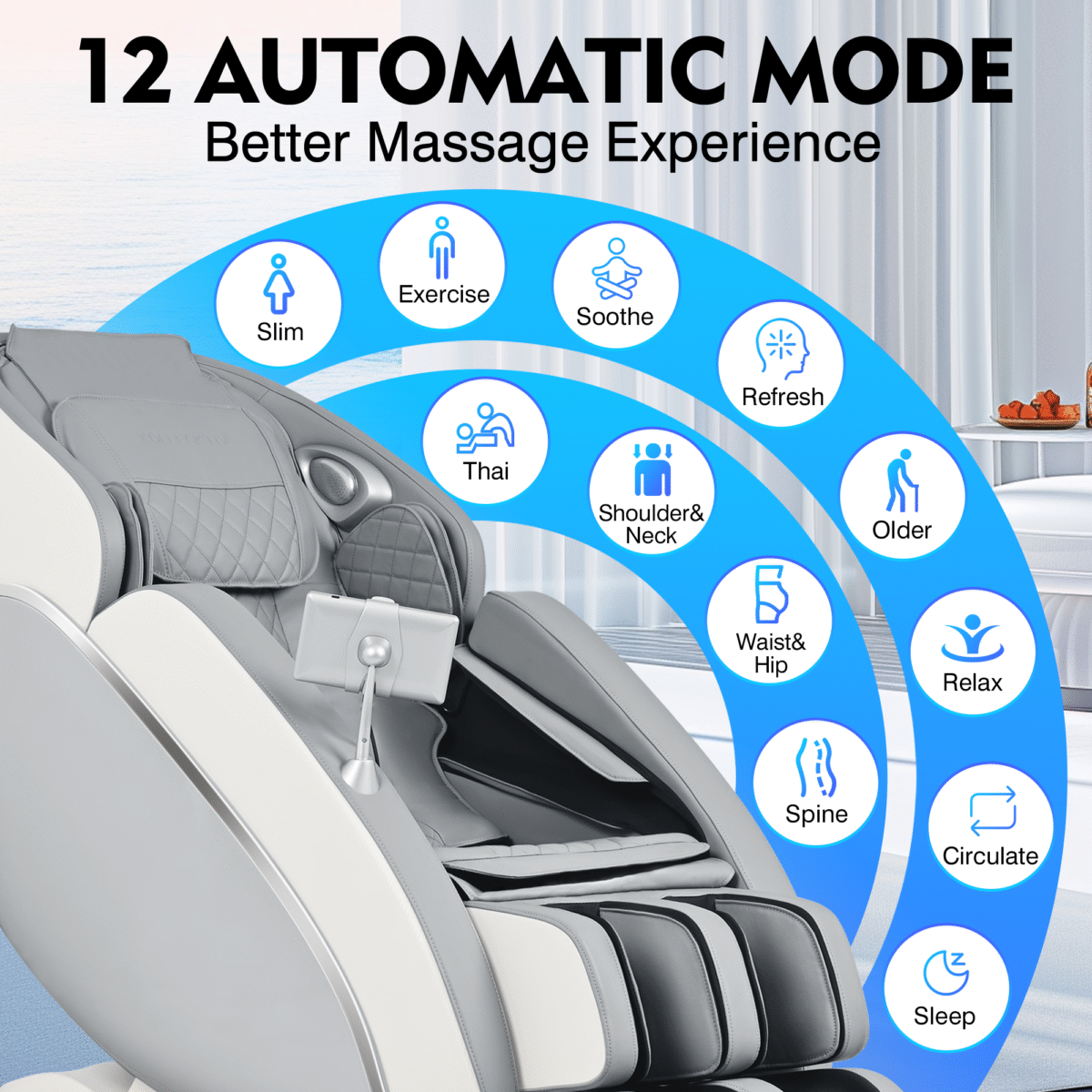 [Exclusive] Kollecktiv 101a 4D Massage Chair Full Body Zero Gravity SL-Track Shiatsu Massage with Heat - Image 2