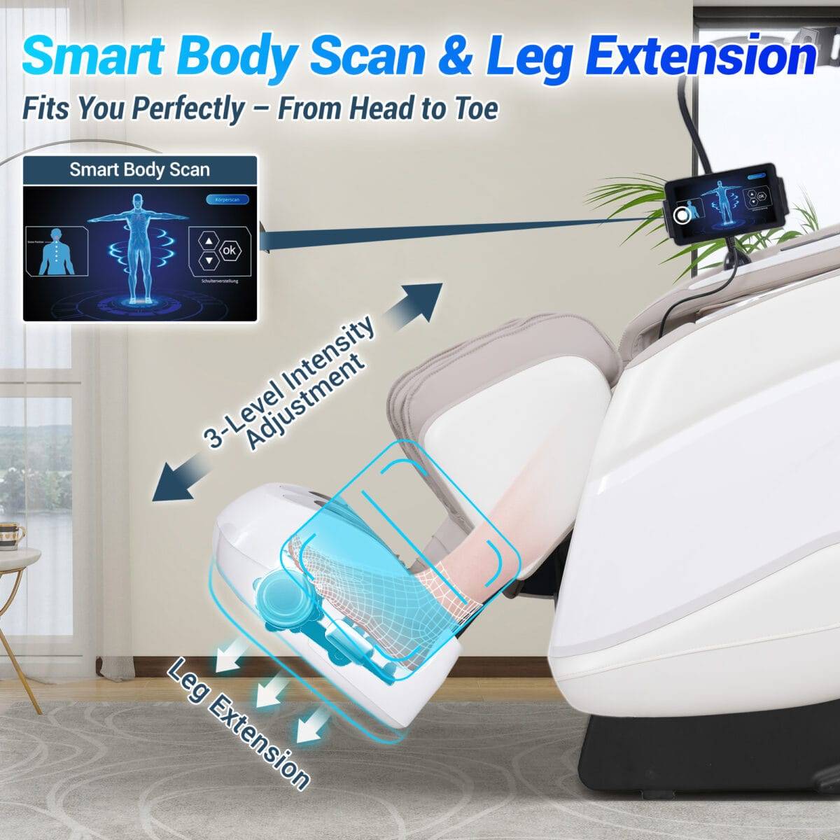 Kollecktiv G12 Full Body Massage Chair w/Smart Joystick Control, Music Synced Massage - Image 6