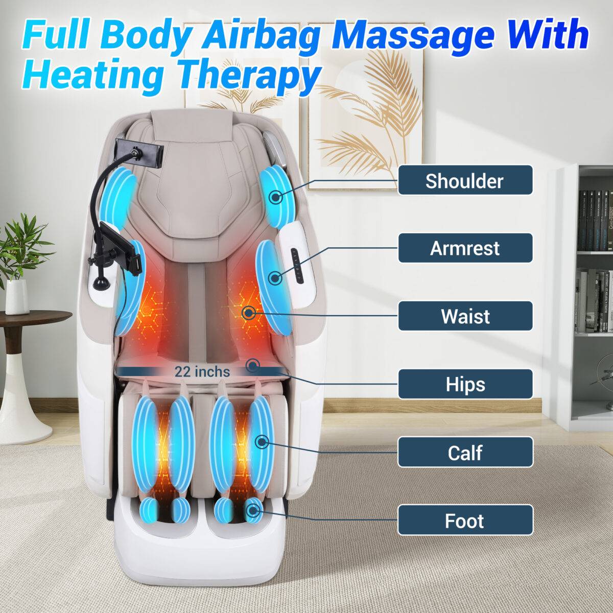 Kollecktiv G12 Full Body Massage Chair w/Smart Joystick Control, Music Synced Massage - Image 3