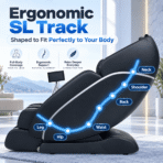 [Upgraded] Kollecktiv 101A 4D Massage Chair Full Body Zero Gravity Shiatsu Thai Stretching Black - Image 2