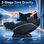[Upgraded] Kollecktiv 101A 4D Massage Chair Full Body Zero Gravity Shiatsu Thai Stretching Black - Image 4