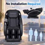 [Upgraded] Kollecktiv 101A 4D Massage Chair Full Body Zero Gravity Shiatsu Thai Stretching Black - Image 10