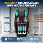 Kollecktiv G12 Full Body 4D Massage Chair Zero Gravity Recliner with Smart Joystick Control and Phone Holder, 57'' Dual-core SL Track, Music Synced Massage, Deep Yoga Stretch with Body Scan, Foot Rollers, Heating - Image 3