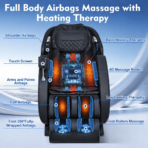 [Upgraded] Kollecktiv 101A 4D Massage Chair Full Body Zero Gravity Shiatsu Thai Stretching Black - Image 3