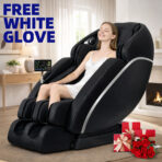 [Upgraded] Kollecktiv 101A 4D Massage Chair Full Body Zero Gravity Shiatsu Thai Stretching Black