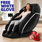[Upgraded] Kollecktiv 101A 4D Massage Chair Full Body Zero Gravity Shiatsu Thai Stretching Black