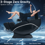 [Upgraded] Kollecktiv 101A 4D Massage Chair Full Body Zero Gravity Shiatsu Thai Stretching Black - Image 4