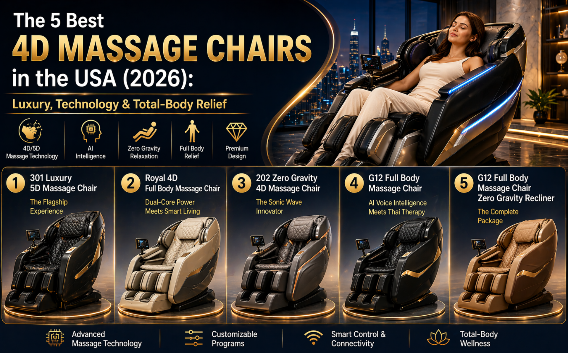 Best 4D Massage Chair USA 2026: Luxury Kollecktiv Guide