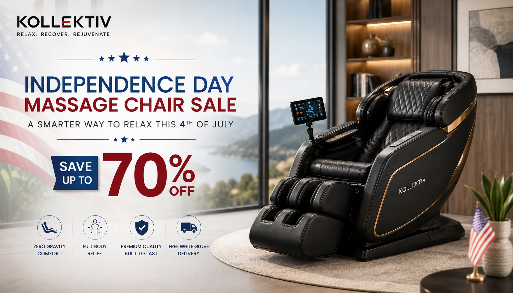 Independence Day Massage Chair Sale 2026 | Save Up to 70% | Kollecktiv