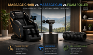 Massage Chair vs. Massage Gun vs. Foam Roller - Full Comparison