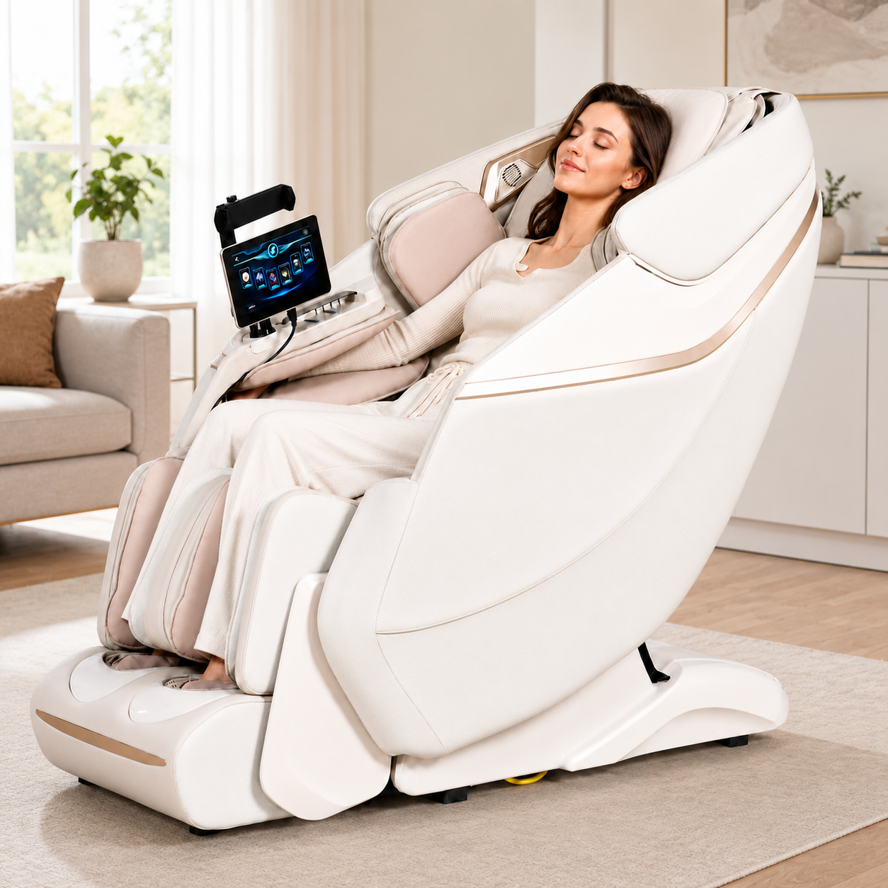 massage chair with calf rollers Kollecktiv G18 4D Music Rhythm Massage Chair SL-Track Shiatsu Recliner with Ankle Massage 60° Power Foot Stretch - Image 1