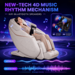 Kollecktiv 2026 G18 Ankle Rocking & Rotation Massage with 60° Foot Stretch, 4D Music Rhythm Massage Chair Full Body - Image 4