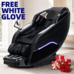 Kollecktiv 208 Dual Mechanism 4D+4D Massage Chair Full Body SL Track Zero Gravity Calf Rollers Thai Stretching - Black