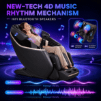 [Upgraded] Kollecktiv G18 Ankle Massage with 60° Foot Stretch, 4D Music Rhythm Massage Chair Full Body with Calf Rollers - Image 5