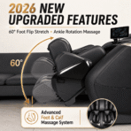 [Upgraded] Kollecktiv G18 Ankle Massage with 60° Foot Stretch, 4D Music Rhythm Massage Chair Full Body with Calf Rollers - Image 3