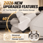 Kollecktiv 2026 G18 Ankle Rocking & Rotation Massage with 60° Foot Stretch, 4D Music Rhythm Massage Chair Full Body - Image 3