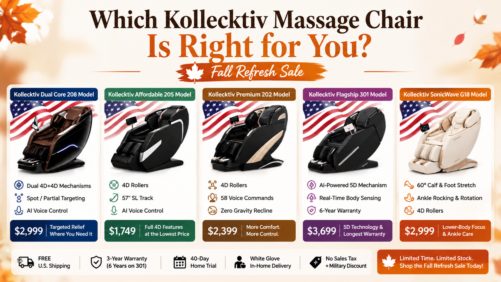 Which Kollecktiv Massage Chair Is Right for You? Fall Sale